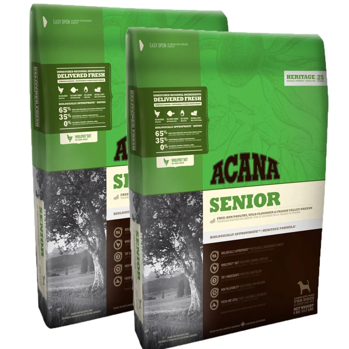 Acana Koiran Kuivaruoka*Dog Senior 2 x 11,4 kg
