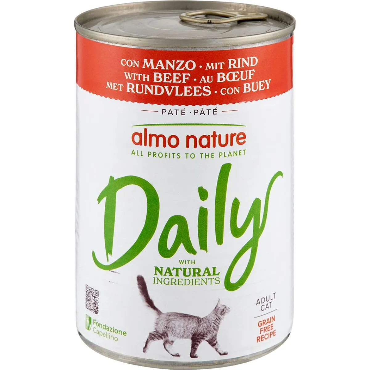 Almo Nature Kissan Märkäruoka*Daily cat nauta 400 g