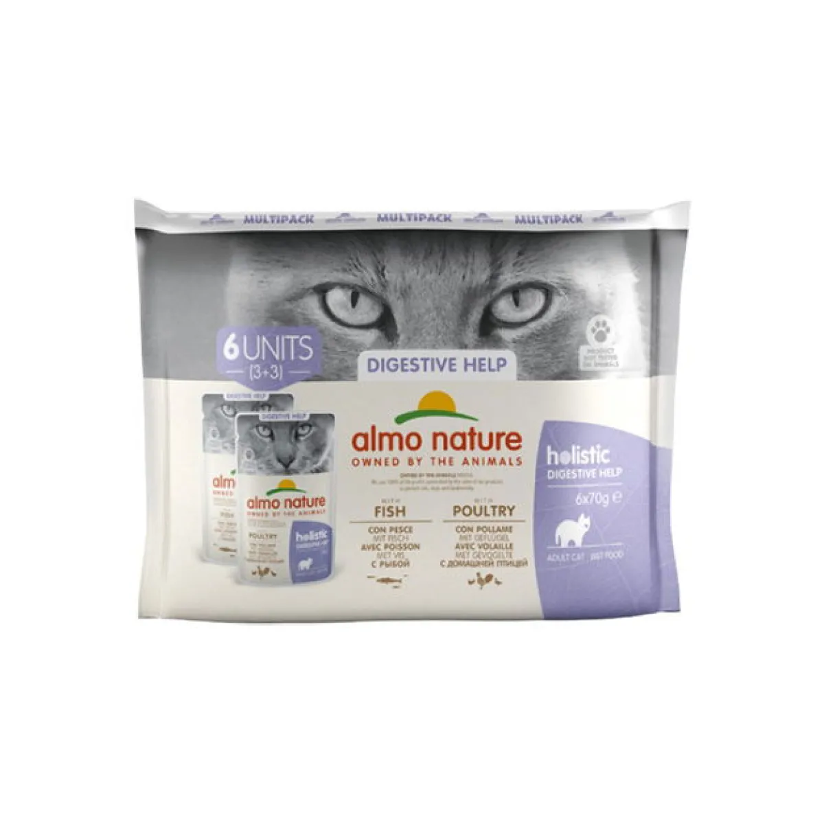 Almo Nature Kissan Märkäruoka*Holistic cat Digestive Help 6x70g