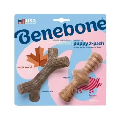 Benebone Puruluut|Hammasherkut*Puppy 2 kpl - Maplestick/Zaggler Bacon Tiny