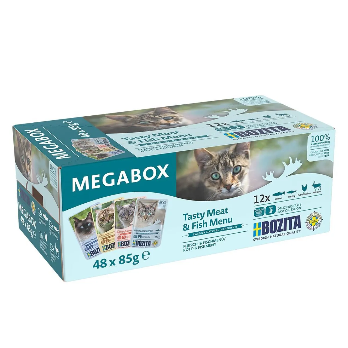 Bozita Kissan Märkäruoka*cat pouch Megabox 48x85g