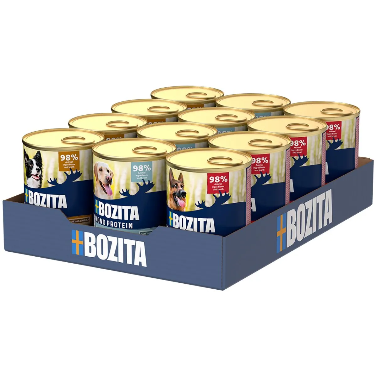 Bozita Koiran Märkäruoka Ja Makkarat*Dog Pate Mix tray 12x400g