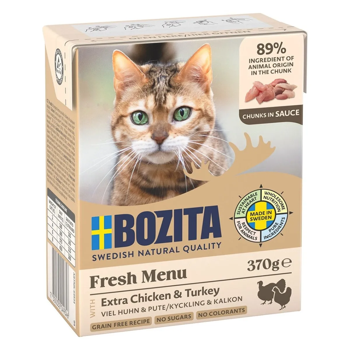 Bozita Kissan Märkäruoka*Feline Kana & kalkkuna 370g