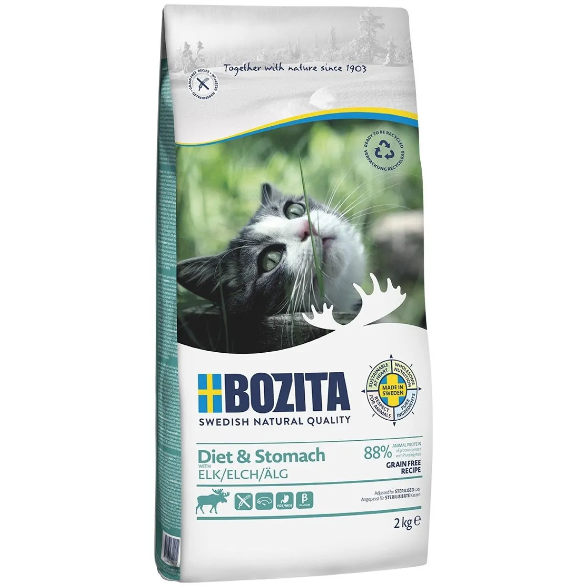 Bozita Viljaton Kissanruoka|Kissan Kuivaruoka*Feline Sensitive Diet & Stomach Grain Free