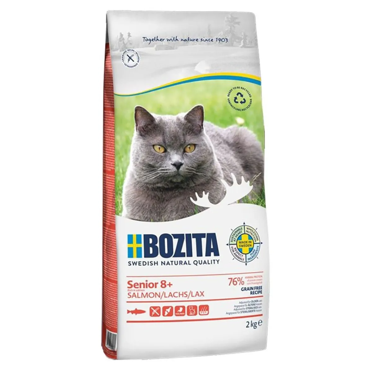 Bozita Seniorikissan Ruoka|Viljaton Kissanruoka*GF Senior 8+ Salmon