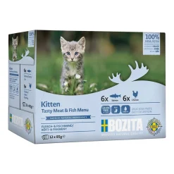 Bozita Kissan Märkäruoka|Kissanpennun Ruoka*kitten lajitelma kastikkeessa 12x85 g