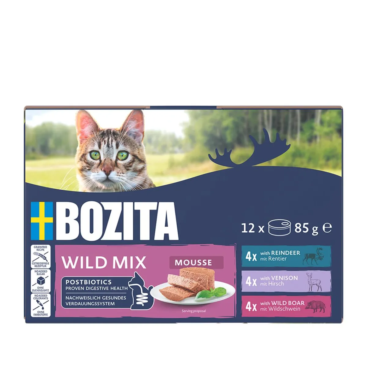 Bozita Kissan Märkäruoka*Mousse Mixed Wild 12x85g
