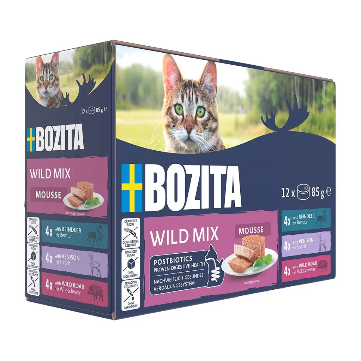 Bozita Kissan Märkäruoka*Mousse Mixed Wild 12x85g