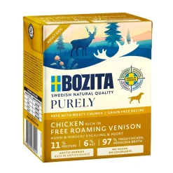 Bozita Viljaton Koiranruoka|Koiran Märkäruoka Ja Makkarat*Purely Paté Peura 370 g