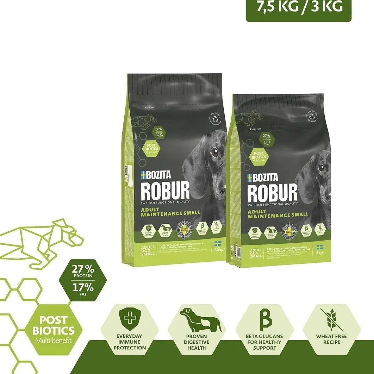 Bozita Robur Koiran Kuivaruoka|Koiranruoat Erityistapeisiin*Adult Maintenance Mini