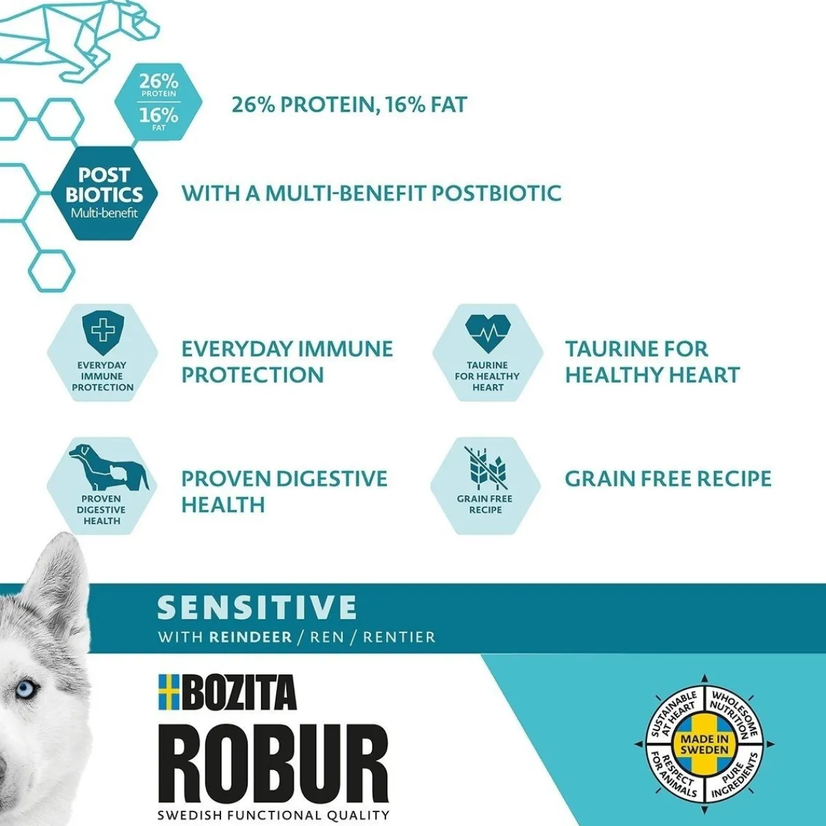 Bozita Robur Koiran Kuivaruoka|Koiranruoat Erityistapeisiin*Adult Sensitive Reindeer