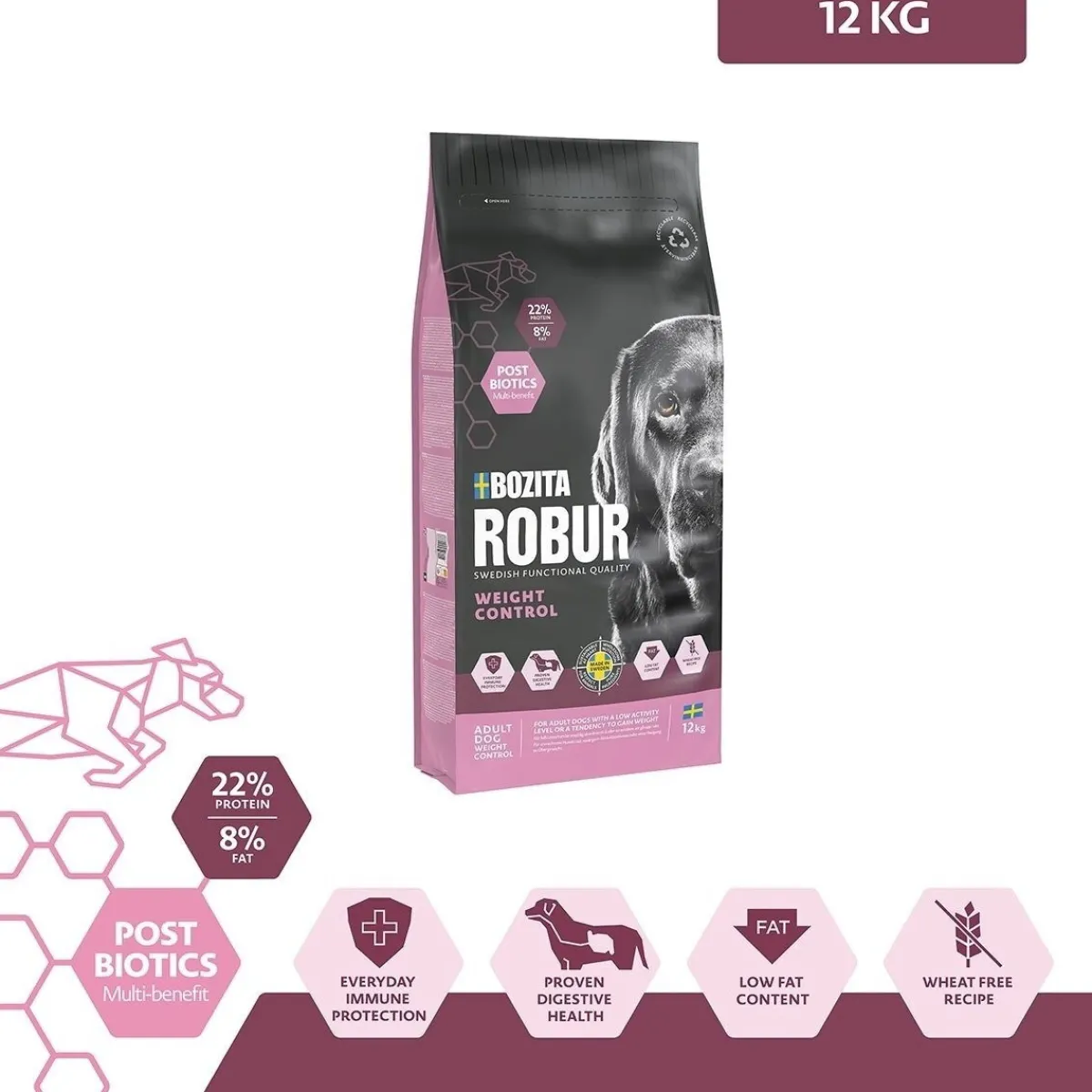 Bozita Robur Koiran Kuivaruoka|Koiranruoat Erityistapeisiin*Weight Control 12kg