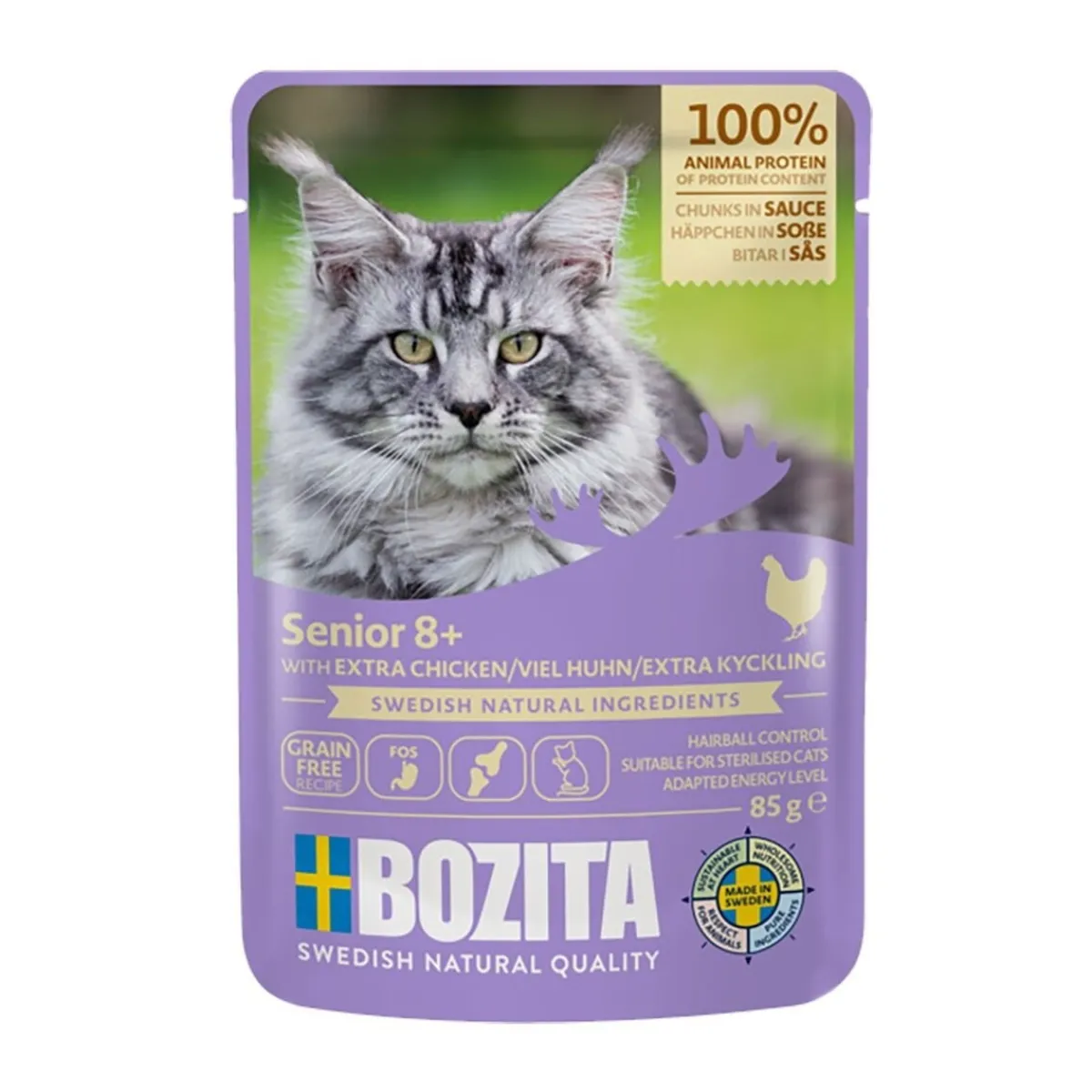 Bozita Seniorikissan Ruoka|Kissan Märkäruoka*Senior 8+ kanaa kastikkeessa 85 g