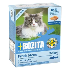 Bozita Kissan Märkäruoka|Viljaton Kissanruoka*Sterilised nieriää kastikkeessa 370 g