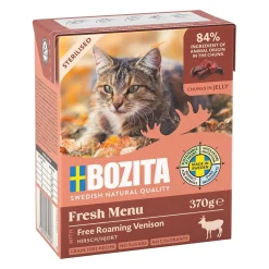 Bozita Kissan Märkäruoka|Viljaton Kissanruoka*Sterilised peuraa hyytelössä 370 g