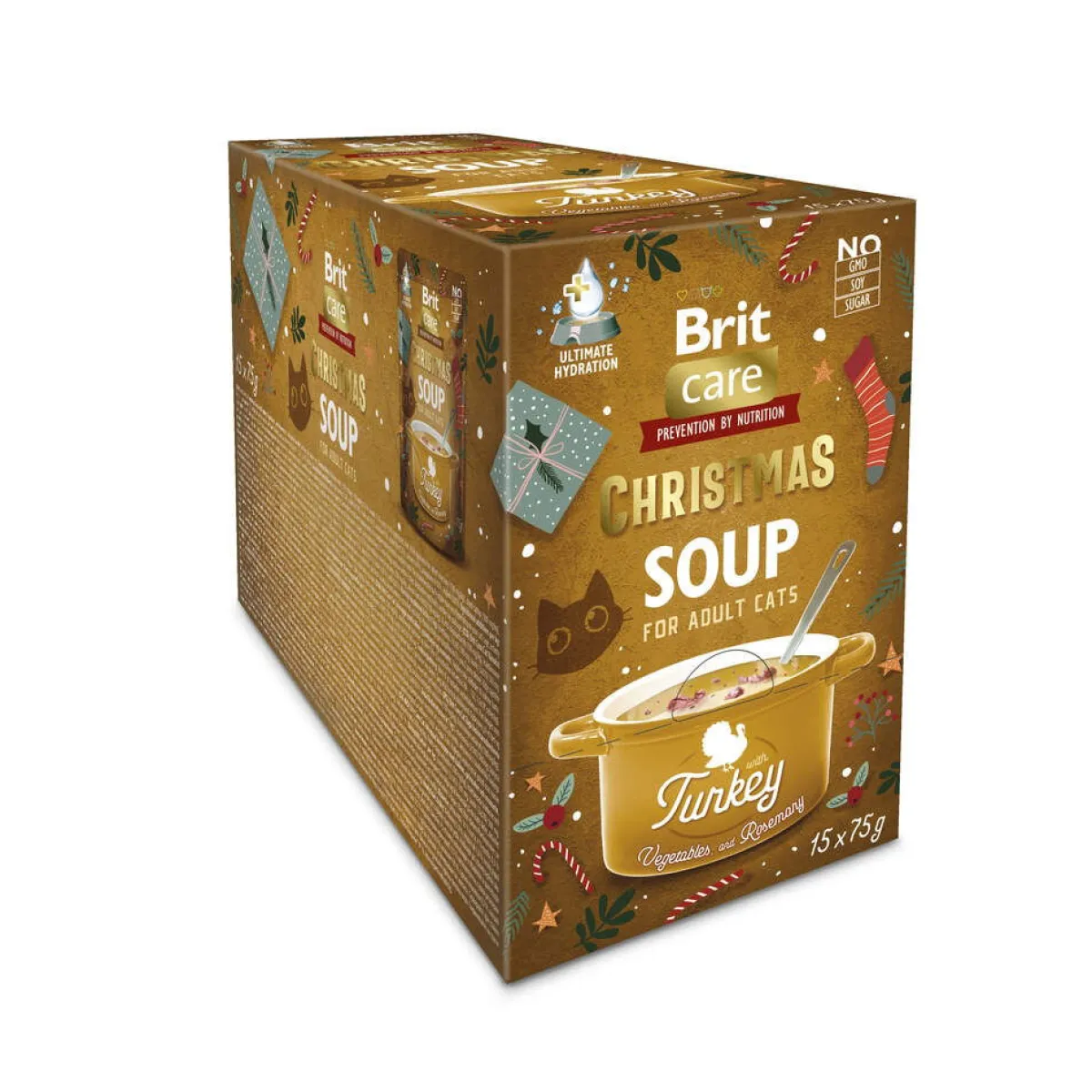 Brit Care Kissan Märkäruoka|Ruokalisukkeet*Cat Christmas Turkey Soup 75g