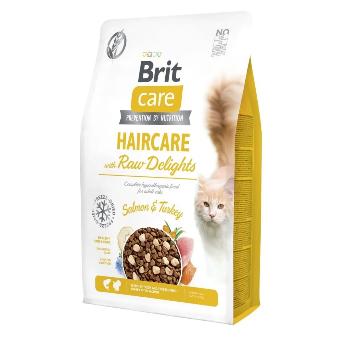 Brit Care Tarjoukset Kissoille|Kissan Kuivaruoka*Cat Haircare with Raw Delights 2kg