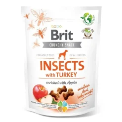 Brit Care Tarjoukset Koirille|Pehmeät Koiran Herkut*Cracker Insects kalkkuna-omena 200g