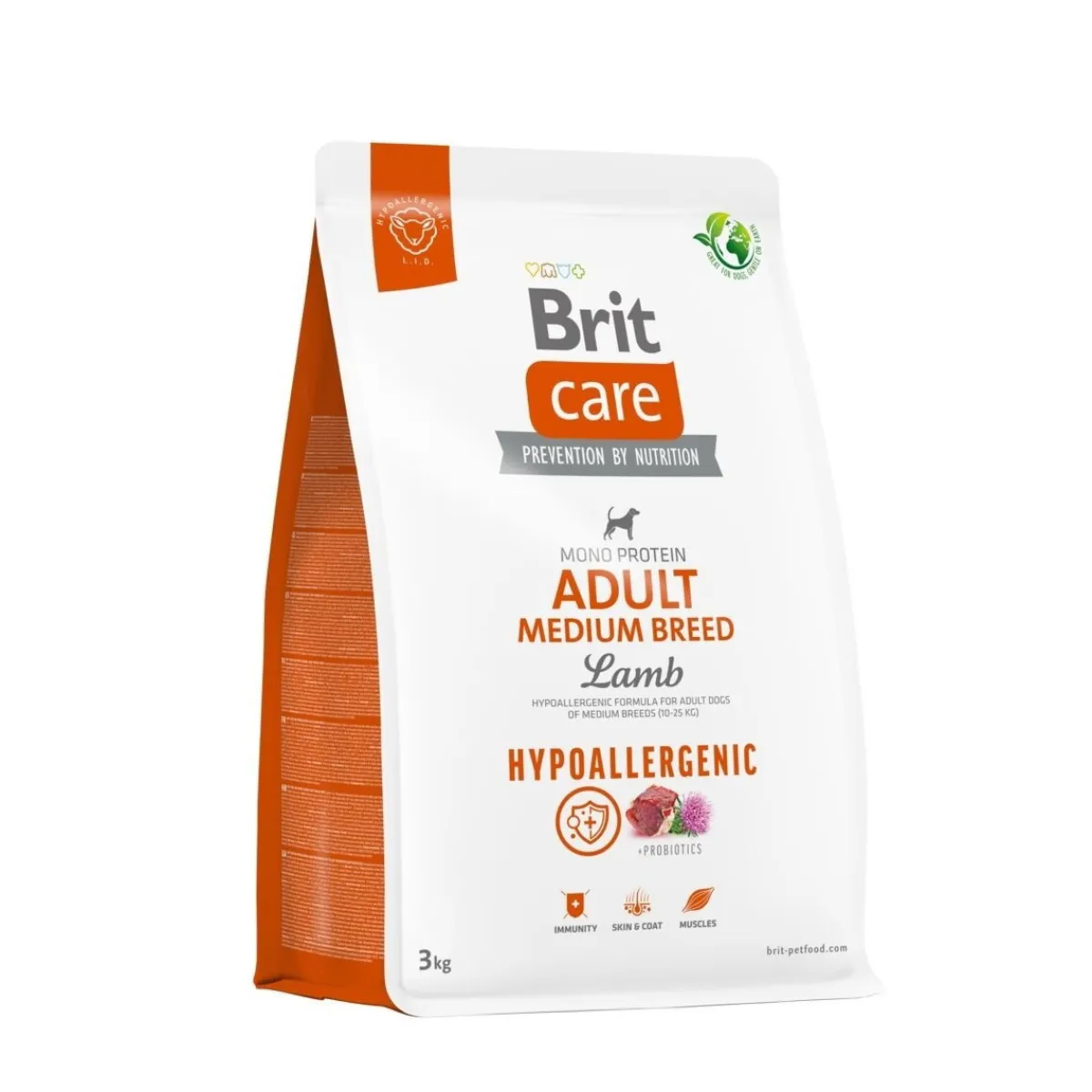 Brit Care Tarjoukset Koirille|Koiranruoat Erityistapeisiin*Dog Adult Medium Breed Hypoallergenic Lamb 2x12 kg
