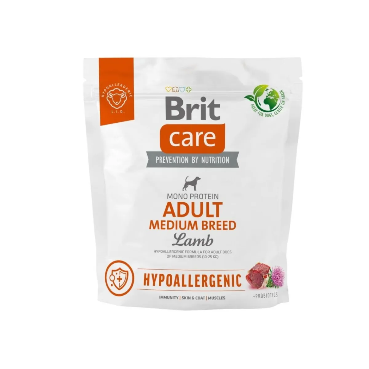 Brit Care Tarjoukset Koirille|Koiranruoat Erityistapeisiin*Dog Adult Medium Breed Hypoallergenic Lamb 2x12 kg