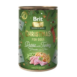 Brit Care Ruokinnan Monipuolistaminen|Tarjoukset Koirille*Dog Christmas can Rabbit and Turkey 400g