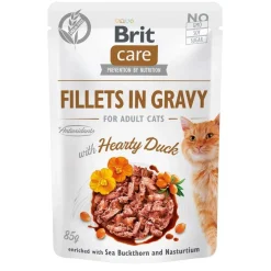 Brit Care Tarjoukset Kissoille|Kissan Märkäruoka*Gravy ankkafilee kastikkeessa 85 g