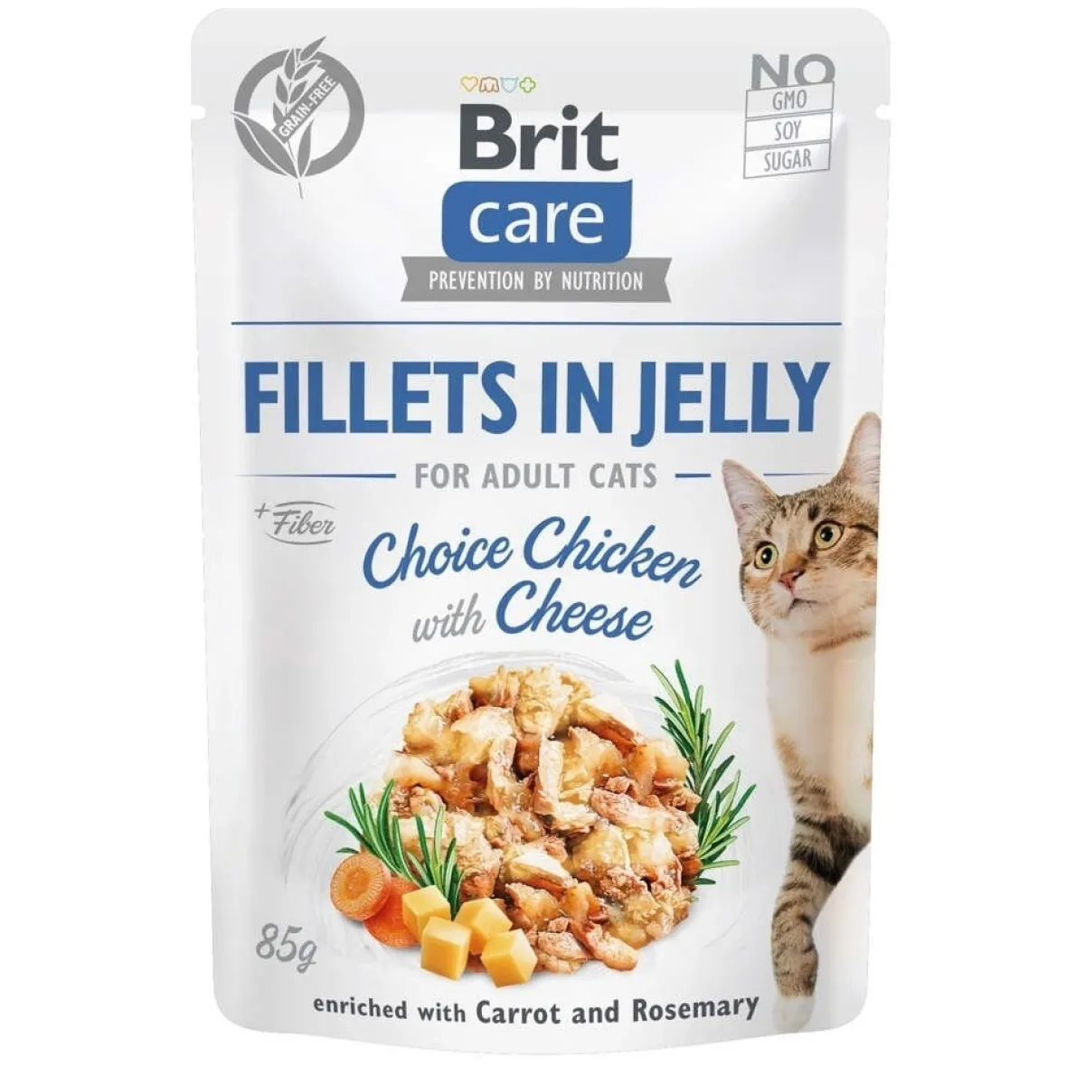 Brit Care Tarjoukset Kissoille|Kissan Märkäruoka*Jelly kanafilee & juusto hyytelössä 85 g