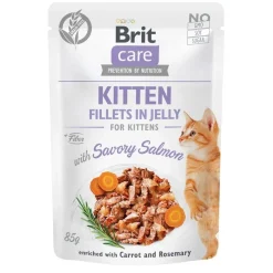 Brit Care Kissanpennun Ruoka|Tarjoukset Kissoille*Jelly Kitten lohifilee hyytelössä 85 g