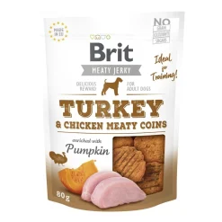 Brit Care Tarjoukset Koirille|Täyslihaherkut*Jerky Meaty Coins kalkkuna