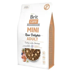Brit Care Viljaton Koiranruoka|Koiranruoat Erityistapeisiin*Mini Raw Delights Turkey with Shrimp 2 kg