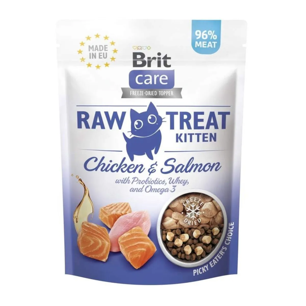 Brit Care Kissanpennun Ruoka|Tarjoukset Kissoille*RAW kana-lohiherkku kissanpennulle 40 g