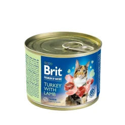 Brit Premium Kissan Märkäruoka|Koiran Märkäruoka Ja Makkarat*by Nature Cat Kalkkuna & Lammas 200 g