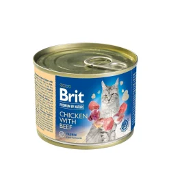 Brit Premium Kissan Märkäruoka|Koiran Märkäruoka Ja Makkarat*by Nature Cat Kana & Nauta 200 g