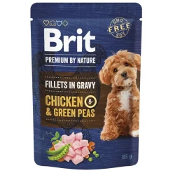 Brit Premium Koiran Märkäruoka Ja Makkarat*by Nature Dog Kana & Vihreät herneet 85 g