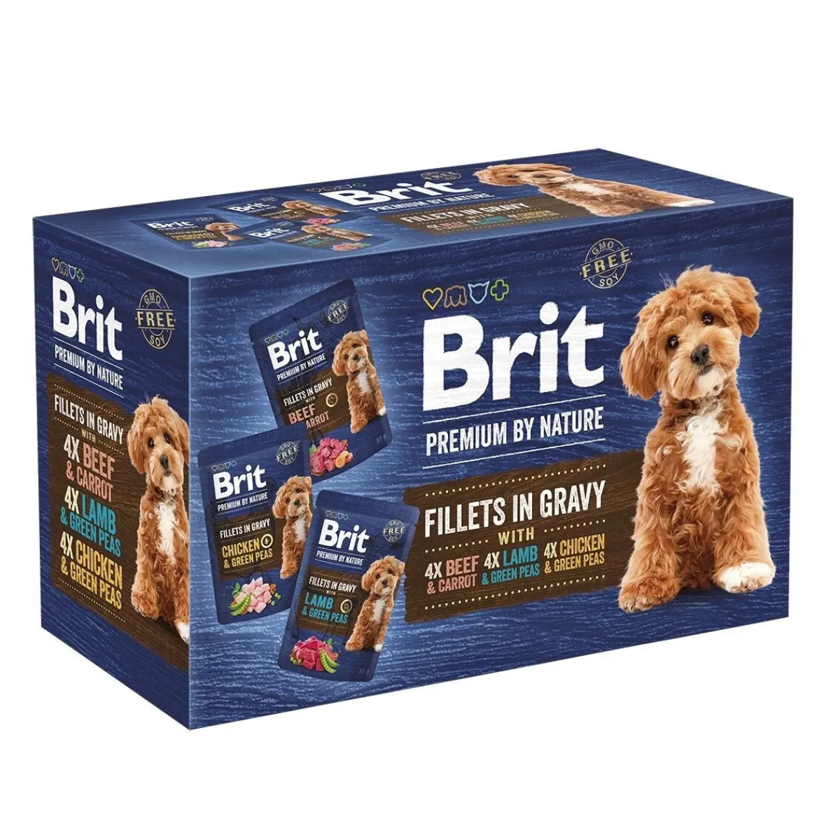 Brit Premium Koiran Märkäruoka Ja Makkarat*by Nature Dog Multipack gravy 12 x 85 g