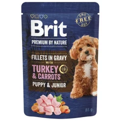 Brit Premium Penturuoka|Penturuoka*by Nature Dog Puppy & Junior Kalkkuna & Porkkana 85 g