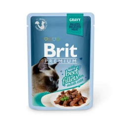 Brit Premium Kissan Märkäruoka*lihapaloja kastikkeessa, 85 g