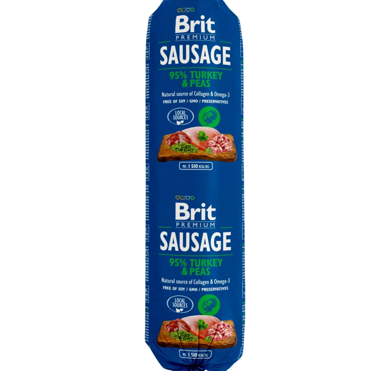 Brit Premium Koiran Märkäruoka Ja Makkarat*makkara kalkkuna & herne 800g