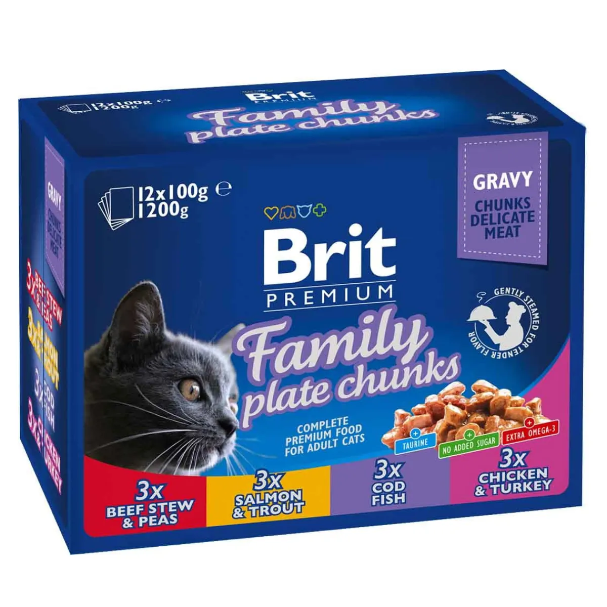 Brit Premium Kissan Märkäruoka*Multipack 12x 100g