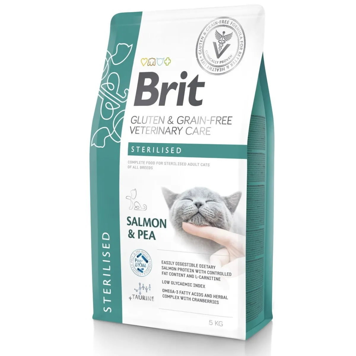 Brit Veterinary Diet Kissan Ylipaino|Kissan Erikoisruoka*Cat Grain Free Sterilised Salmon & Pea