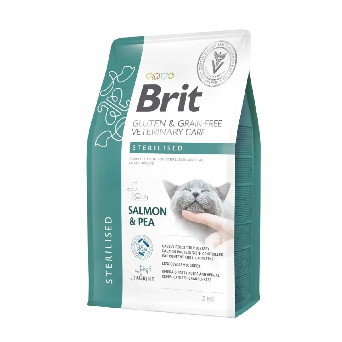 Brit Veterinary Diet Kissan Ylipaino|Kissan Erikoisruoka*Cat Grain Free Sterilised Salmon & Pea