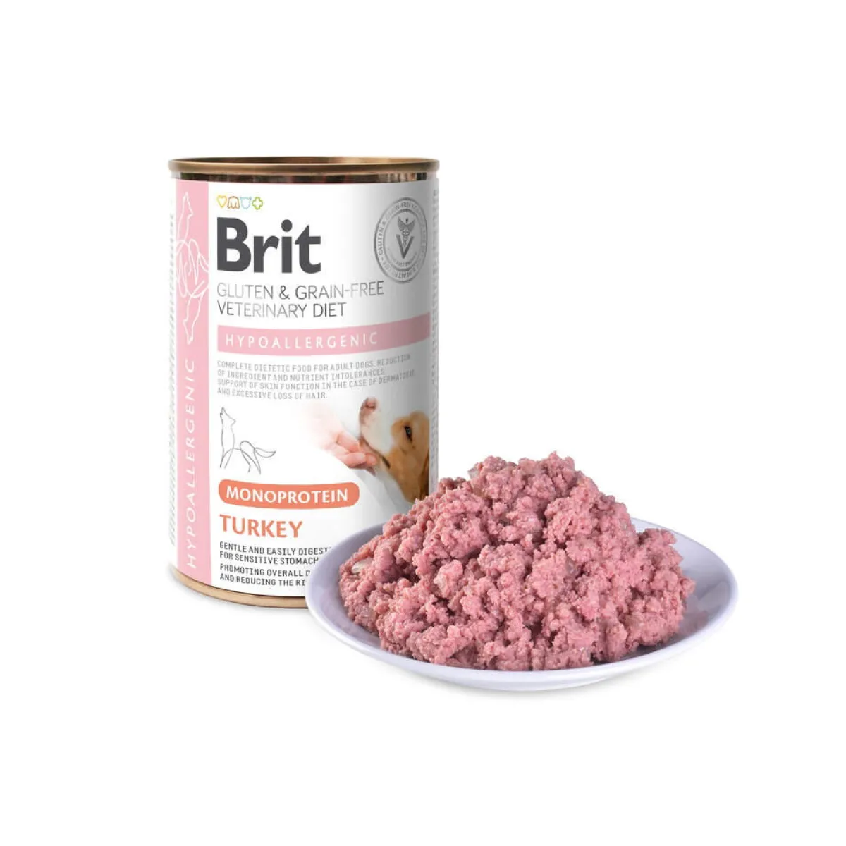 Brit Veterinary Diet Koiran Allergiat|Koiran Eläinlääkäriruoka*for dogs Hypoallergenic Monoprotein Turkey Can 400g