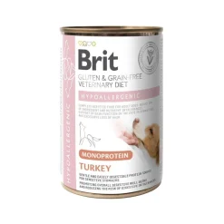 Brit Veterinary Diet Koiran Allergiat|Koiran Eläinlääkäriruoka*for dogs Hypoallergenic Monoprotein Turkey Can 400g