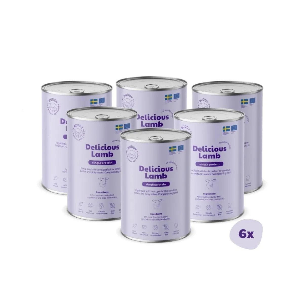 Buddy Tarjoukset Koirille|Koiran Märkäruoka Ja Makkarat*Delicious lamb 400g