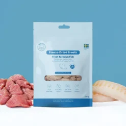 Buddy Pikkuherkut Ja Treeninamit|Pakastekuivatut Koiranherkut*Freeze-dried kalkkuna & kala 100 g