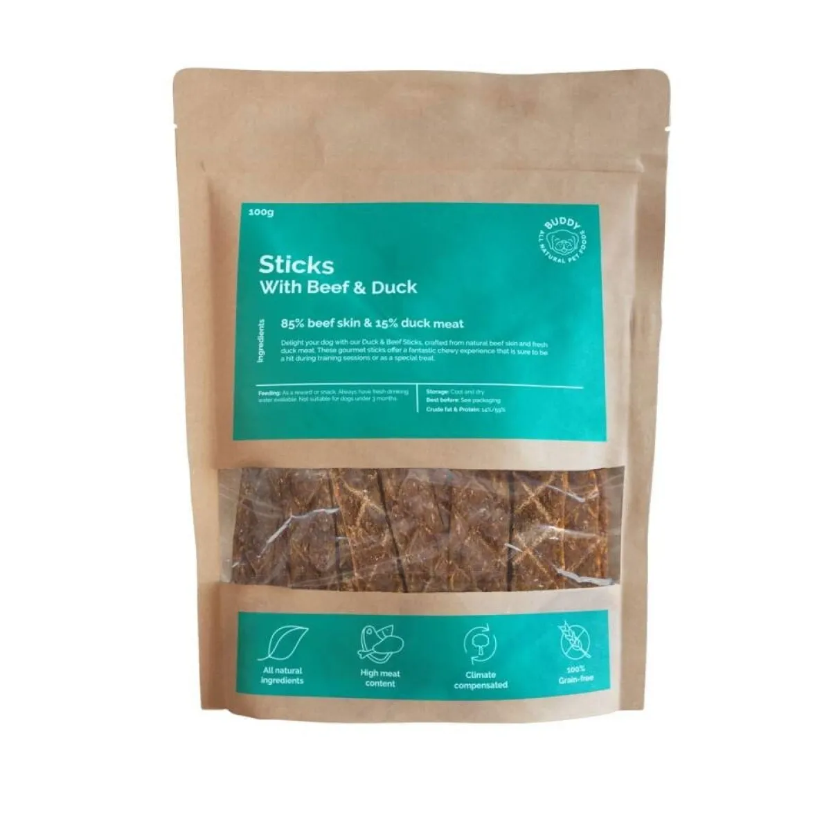 Buddy Täyslihaherkut|Hammasherkut*Purutikku, ankka 100 g