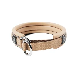 BullyBillows Koiran Pannat*koiran puolikiristävä panta pehmustettu 3 cm, beige