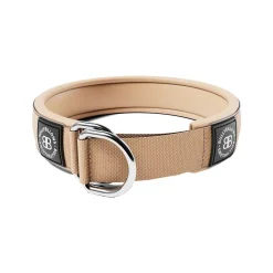 BullyBillows Koiran Heijastimet Ja Valot|Koiran Pannat*puolikiristävä panta pehmustettu 5 cm, beige