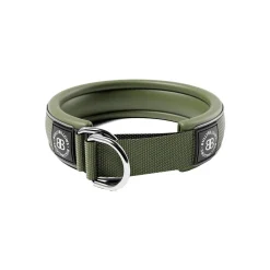 BullyBillows Koiran Heijastimet Ja Valot|Koiran Pannat*puolikiristävä panta pehmustettu 4 cm, khaki