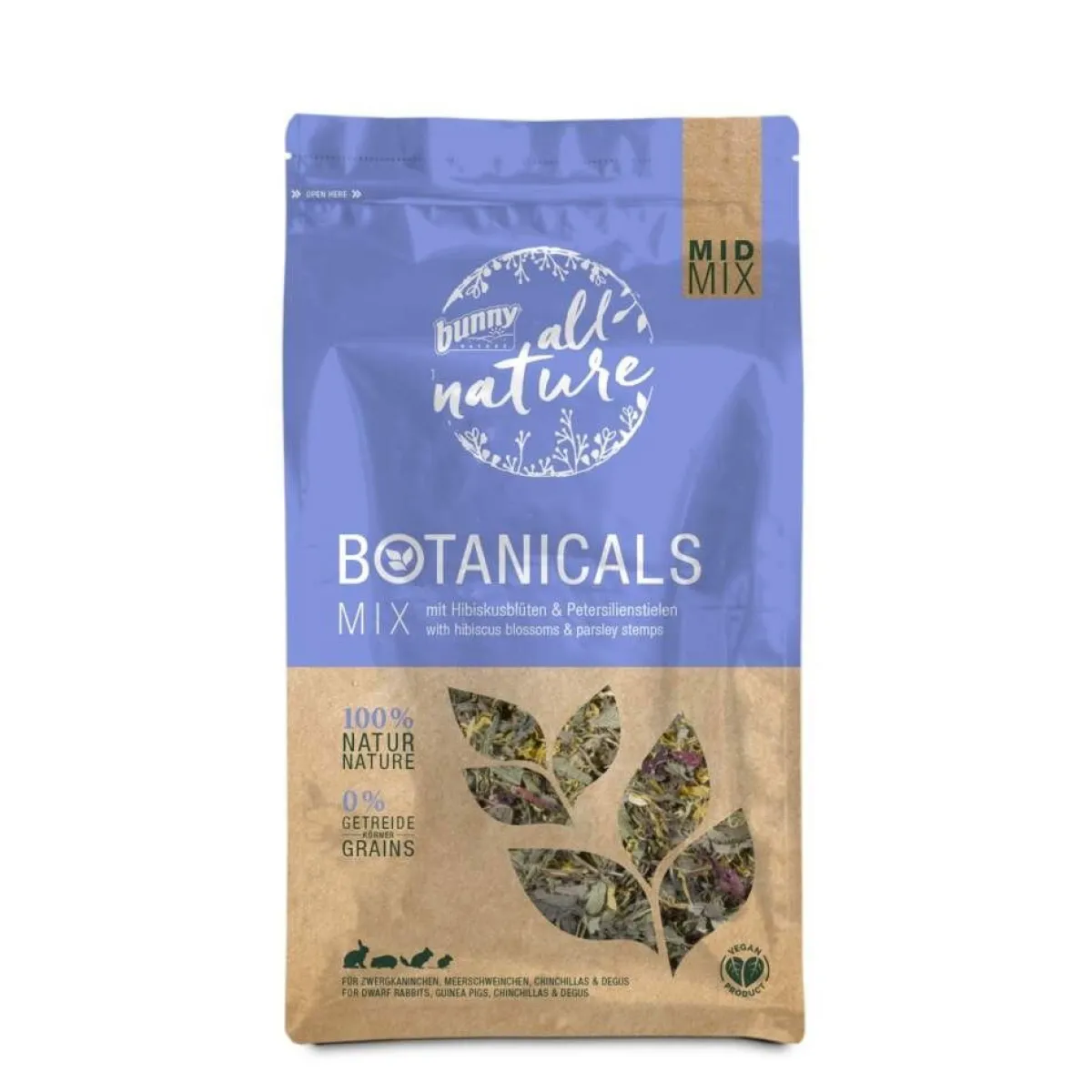 Bunny Nature Kanin Herkut|Marsun Herkut*Bunny Botanicals Mix hibiskus & persilja 150 g